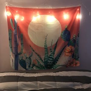Cactus tapestry wall🌵